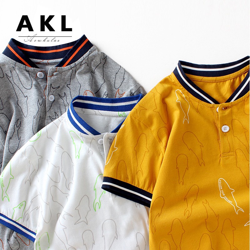 (28-45kg)Áo Phông bé trai AKL mẫu Mới 2022