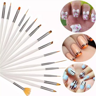 Set 15 cây cọ cây vẽ móng nghệ thuật 3D, vẽ trang trí móng tay, làm nail siêu mềm,cực kỳ sắc nét xinh xắn cao cấp