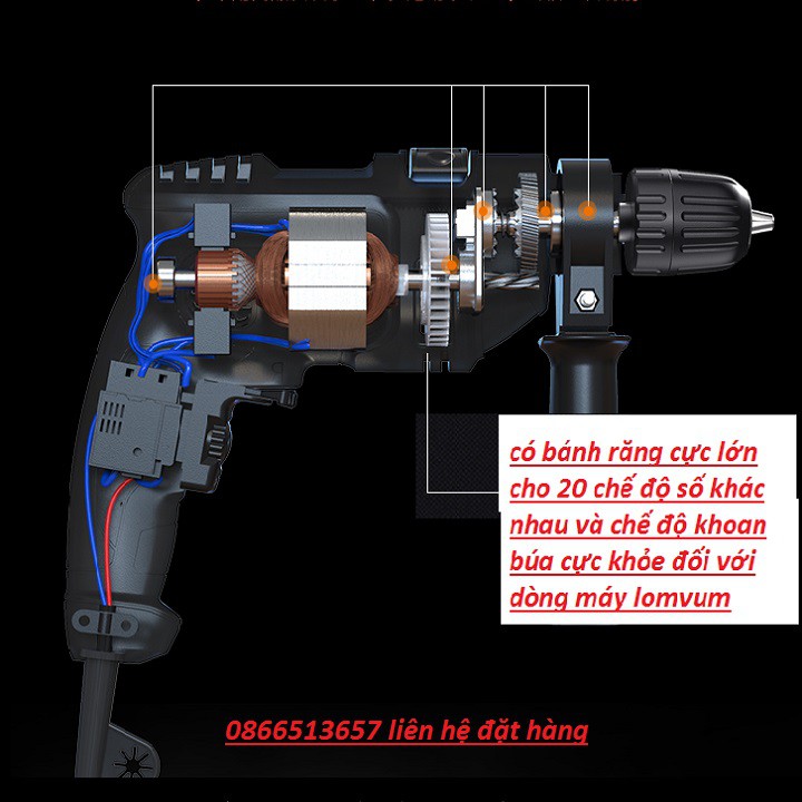 máy khoan búa lomvum 750w giảm giá 1 ngày duy nhất