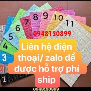 Xốp Dán Tường Giả Gạch. Khổ Lớn 70Cm X 77Cm. Chống Ẩm Mốc Bong Tróc Tường Hiệu Quả