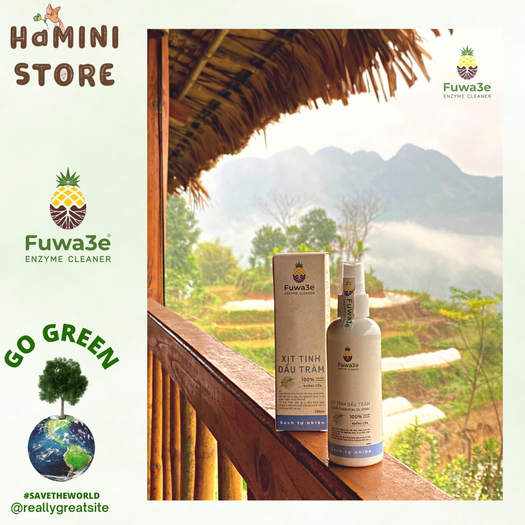 Refill xịt tinh dầu tràm và xịt khử mùi đa năng chế phẩm sinh học Fuwa3e