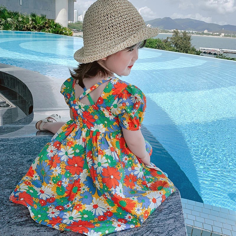 Váy hoa đỏ cho bé  N00627