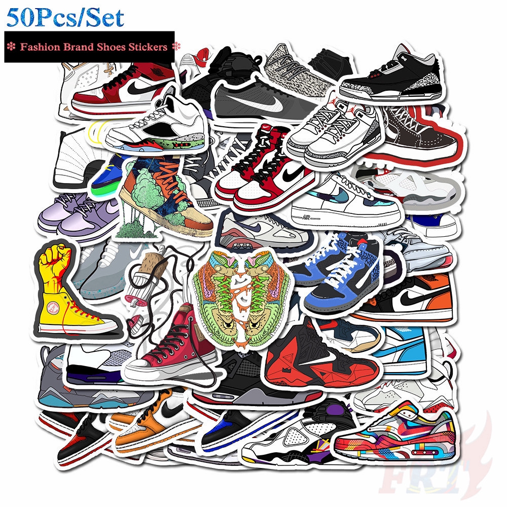 ❉ Sports Shoes - Fashion Brand Series 01 Stickers ❉ 50Pcs/Set DIY Luggage Laptop Skateboard Doodle Stickers
