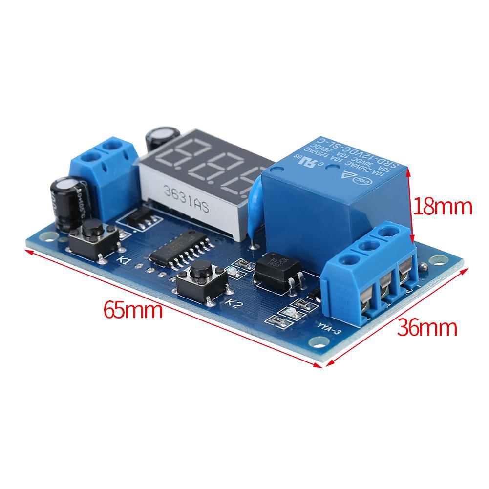 DC 12V Cycle Delay Timer Switch Adjustable Relay Module Board Infinite Loop with LED Display
