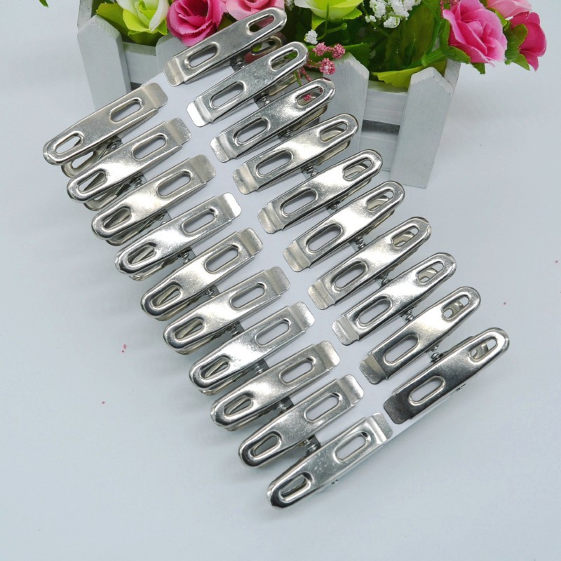 Vỉ 20 cái kẹp phơi quần áo inox cao cấp