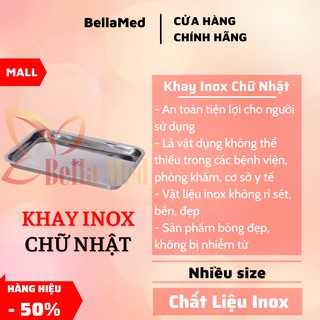 Khay Inox Chữ Nhật y tế (Đủ Size)