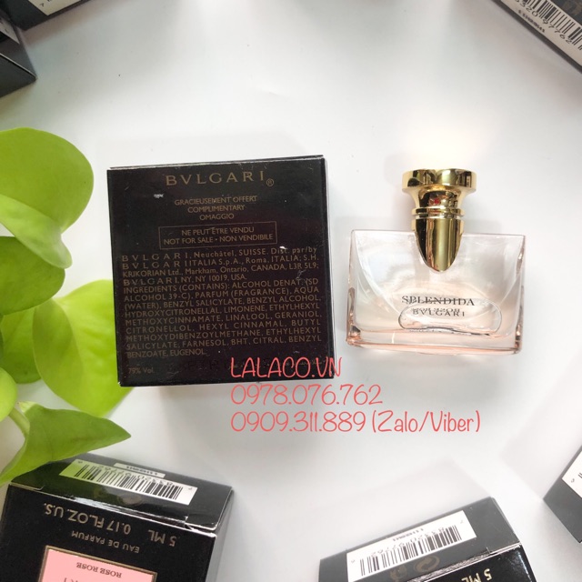 Nước Hoa Nữ Bvlgari Splendida Rose Rose 5ml