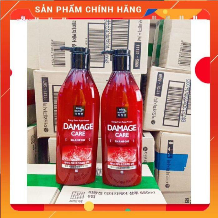 Dầu gội Mise En Scene Đỏ Hàn Quốc 680ml - Phục Hồi Tóc Hư Tổn Do Uốn Nhuộm _ mỹ phẩm Minh Châu _anhthucosmetic