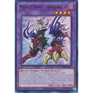 Thẻ bài yugioh magikey beast - ansyalabolas - mp22-en143 - common 1st edition