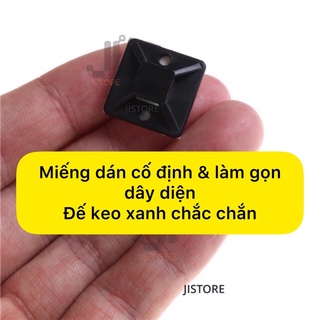 Combo 5 Miếng dán dây rút cố định làm gọn dây điện kích thước 20x20 25x25 30x30 40x40mm Self-adhesive cable tie base