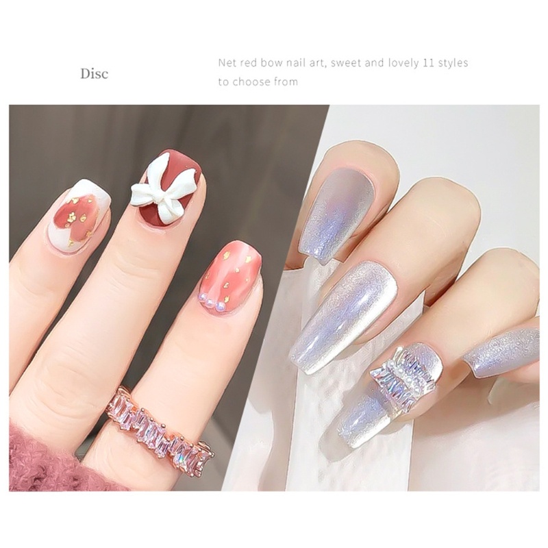 [Hàng mới về] Hạt hình gấu/nơ nhiều loại trang trí làm đẹp móng tay tiện lợi