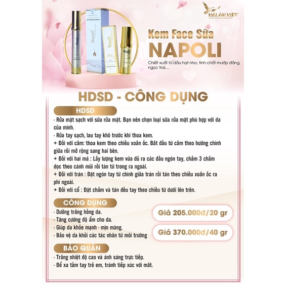 💥𝐂𝐎𝐌𝐁𝐎 TRẮNG DA 𝐇𝐀̉𝐈 𝐀̂𝐔 𝐕𝐈𝐄̣̂𝐓💥NOÃN THỰC VẬT+SỮA RỬA MẶT+KEM FACE NAPOLI