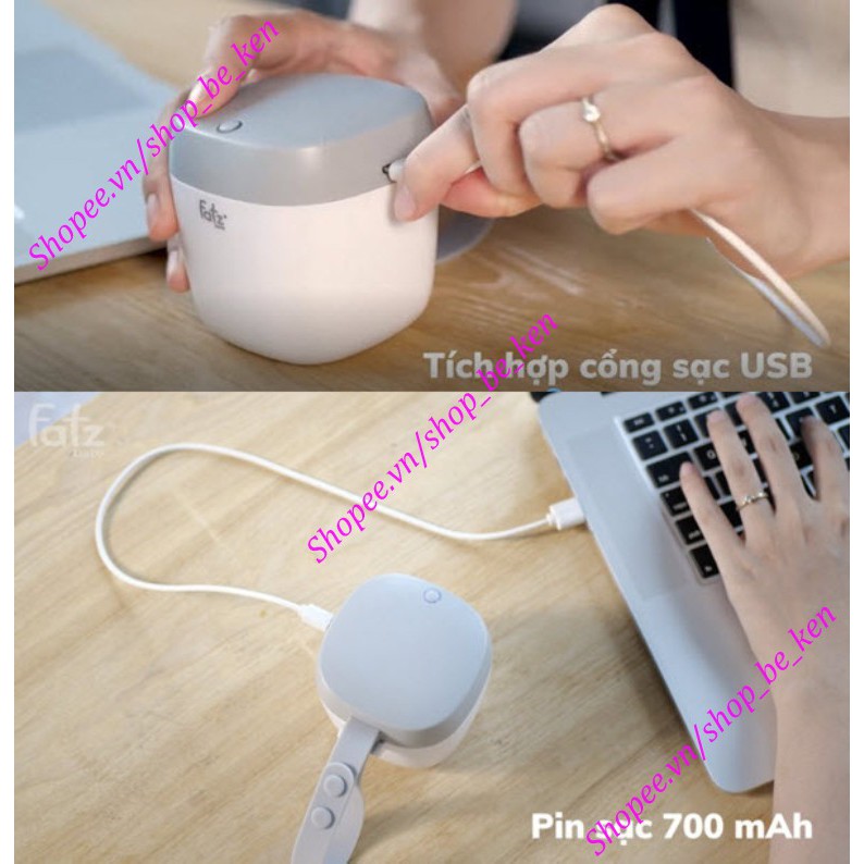 Máy tiệt trùng núm ti , ti ngậm tia UV mini cầm tay - tích pin sạc USB - Fatz Fatzbaby FB4501TN - BH 12 Tháng