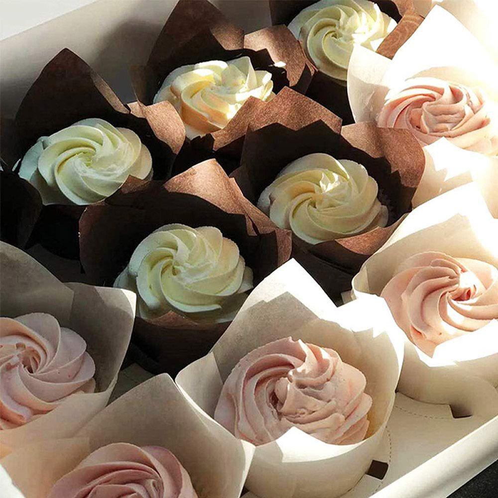 ZAIJIE24 Set 50 Cốc Giấy Làm Bánh Cupcake Tiện Dụng Chất Lượng Cao