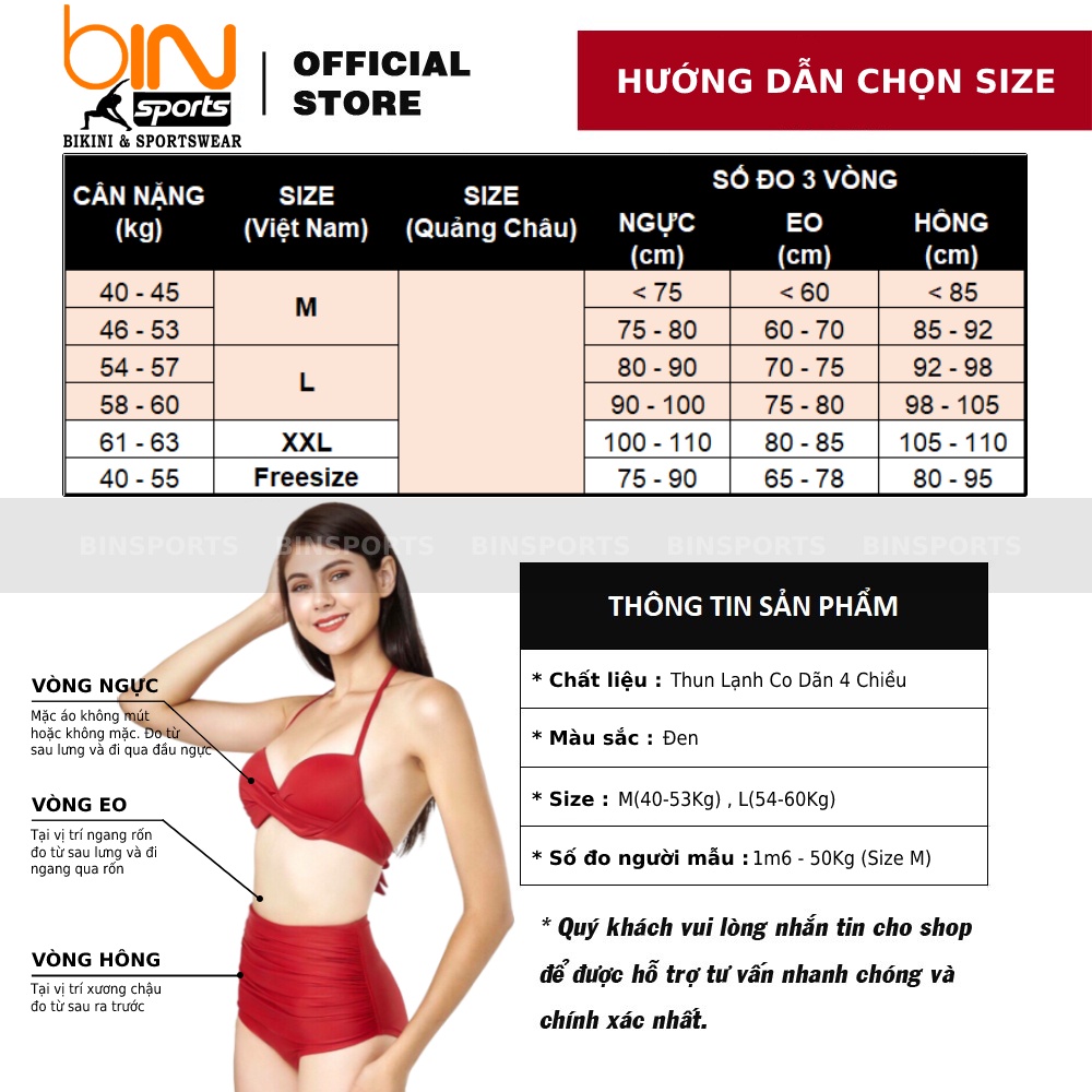Bikini Nữ Hai Mảnh Aó Crop Dài Tay Quần Váy Có Size Dưới 60Kg Bin Sports BHV131