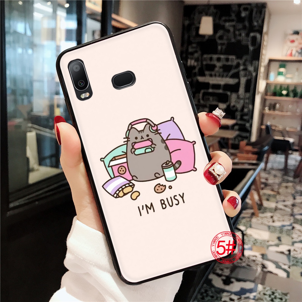 Ốp Điện Thoại TPU Dẻo Họa Tiết Hoạt Hình Mèo pusheen Cho iPhone 6 6S 7 8 Plus X XS XR 11 Pro Max 125N