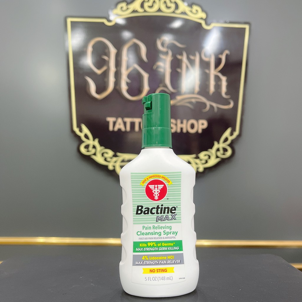 Dung dịch xịt dùng trong khi xăm hình tattoo Bactine Max