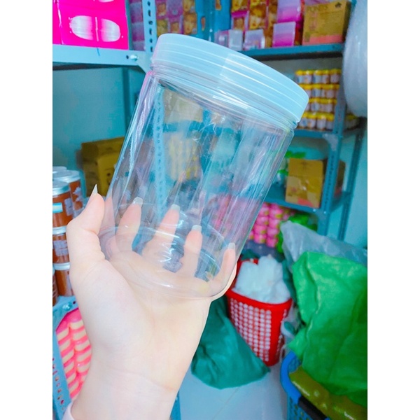 Hủ nhựa đựng kem 1kg  trong suốt