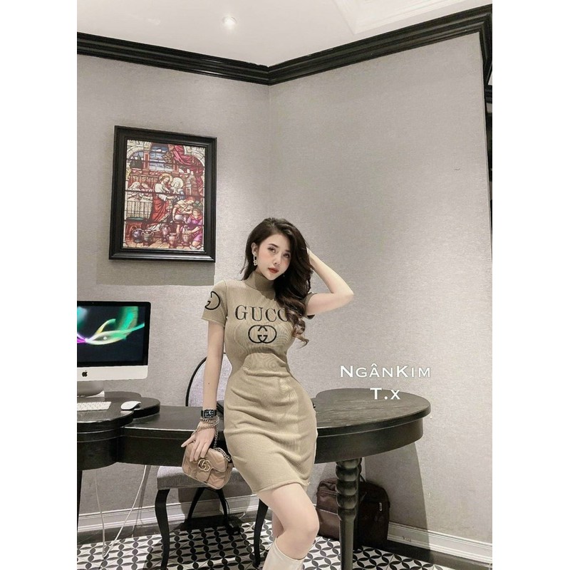 Đầm ôm cổ lọ tay ngắn CNU05 | BigBuy360 - bigbuy360.vn