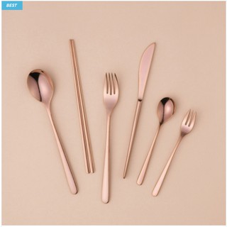 1 Đôi Đũa Edelkochen Inox bóng màu Đồng