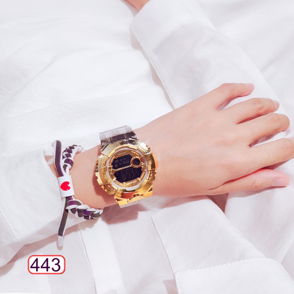 ĐÔNG HỒ NAM NỮ HAZO SPORT 443 PHA MÀU DÂY TRONG SUỐT THỜI TRANG CỰC HOT | BigBuy360 - bigbuy360.vn
