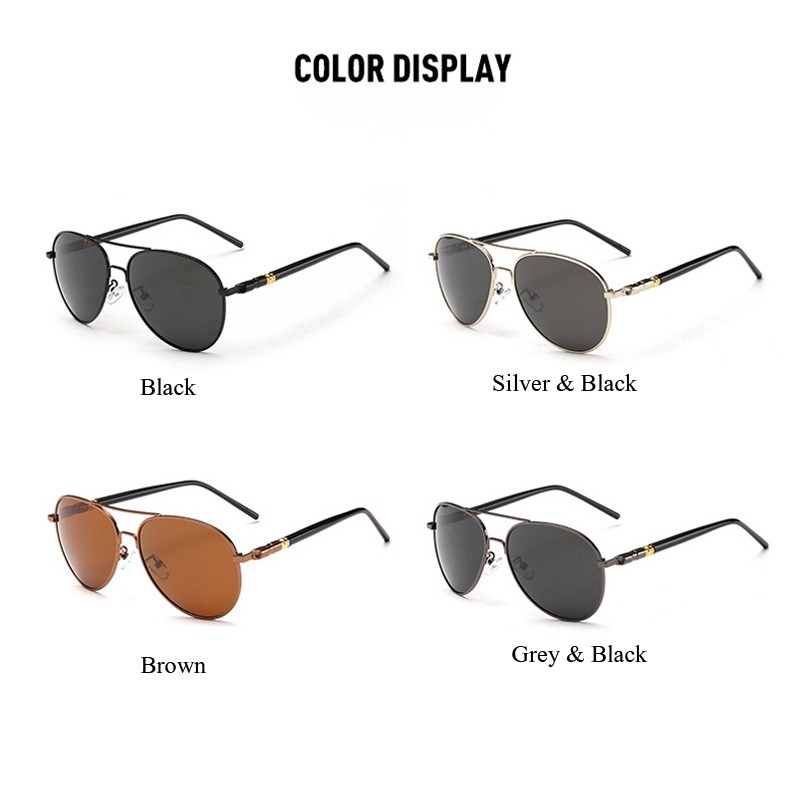 Kính râm phân cực UV400 phong cách phi không dành cho bạn nam đeo khi lái xe ngoài trời | BigBuy360 - bigbuy360.vn