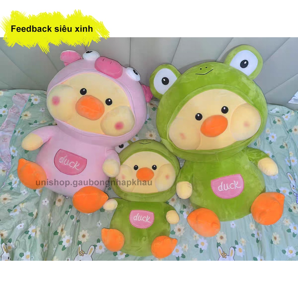Gấu Bông Vịt Coslay Êch Hồng Xanh Má Bánh Bao Qùa Tặng Sinh Nhật Gấu Bông _ Unishop