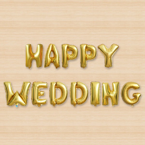 Bộ Bóng chữ Happy Wedding, sweet wedding