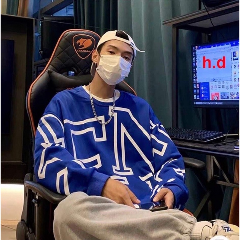 Áo sweater In Thân FUN unisex nam nữ,đôiThun dài tay nhóm, lớp Trend Thu Đông, Free Ship