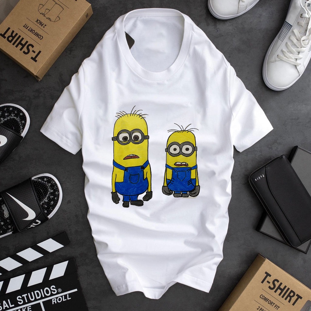 Áo thun trắng in hình phim minions siêu đáng yêu mẫu mới nhẩt vừa ra mắt - p67