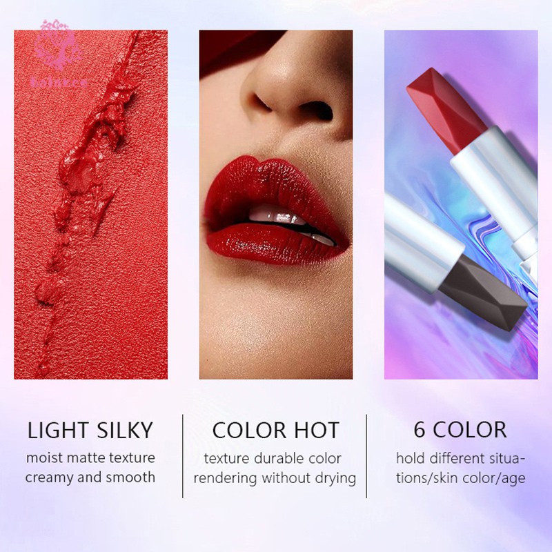 (Hàng Mới Về) Son Lì Ba Màu Sắc Tùy Chọn Chống Nước Không Dính Dễ Lên Màu Dành Cho Nữ | BigBuy360 - bigbuy360.vn