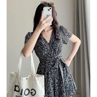Jumsuit hoa chéo ngực