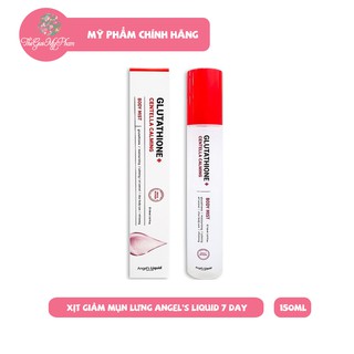 Xịt Body Lưng Angel's Liquid 7day Glutathione+ Centella Calming Body Mist 150ml