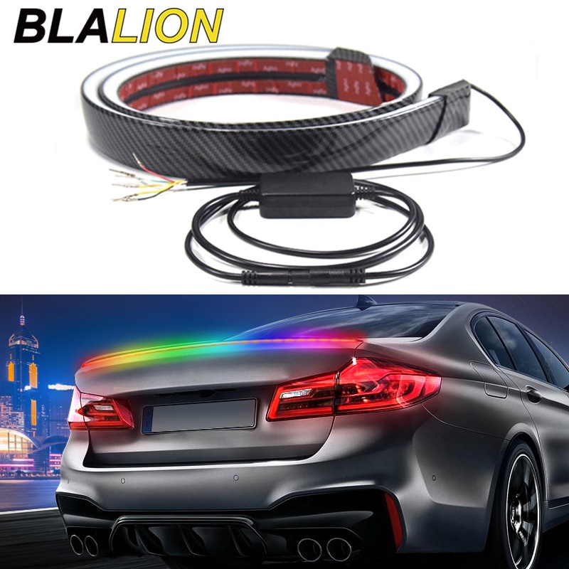 Đèn phanh/báo rẽ/chạy ban ngày LED Spoiler gắn phía sau xe ô tô 12V dài 130cm
