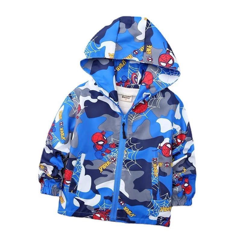 Áo Khoác Hoodie In Hình Người Nhện Cho Bé Trai