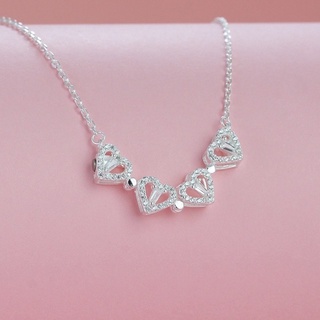 Dây chuyền bạc 4 lá đeo được 2 kiểu chất liệu bạc - Lily