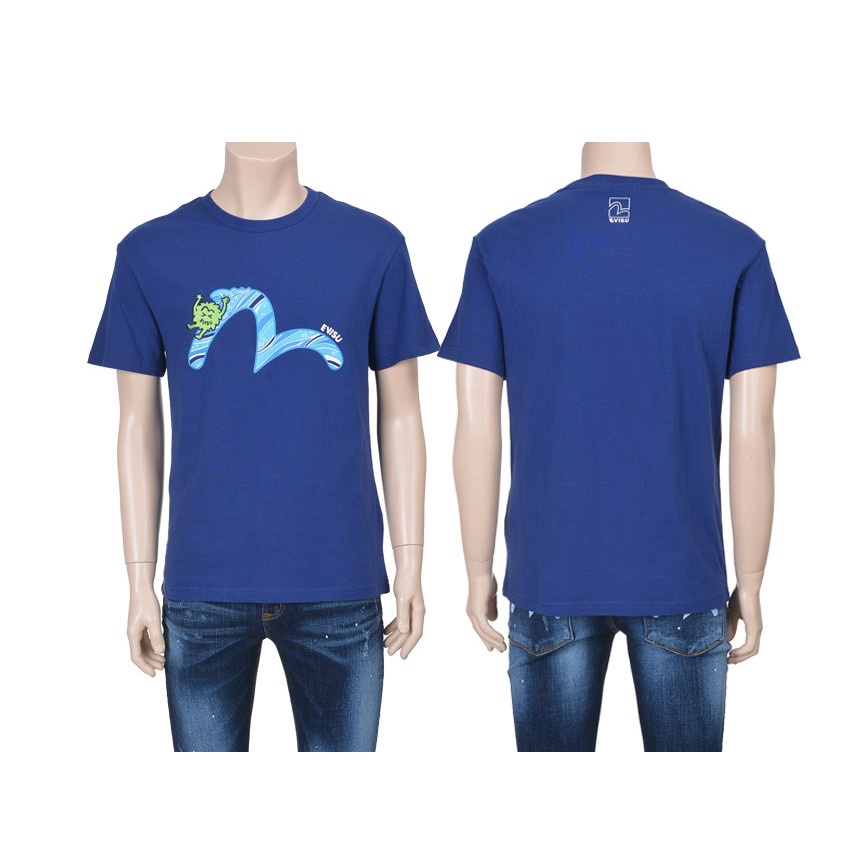 ✾▪♘100% Áo Thun Bụi Bẩn Sóng evisu Hàn Quốc Đích Thực