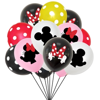Set 10 / 12 / 15 Bong Bóng In Hình Chuột Mickey Đáng Yêu