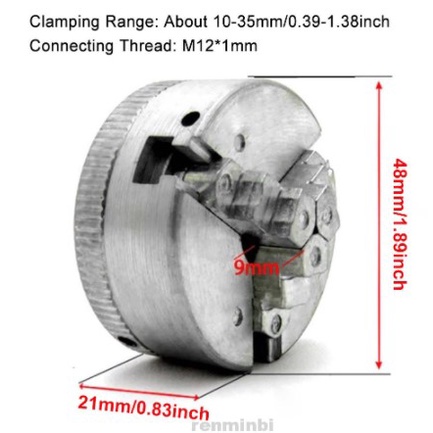 Dụng cụ mâm cặp 3 chấu Z011 bằng kẽm dành cho máy tiện chất lượng cao