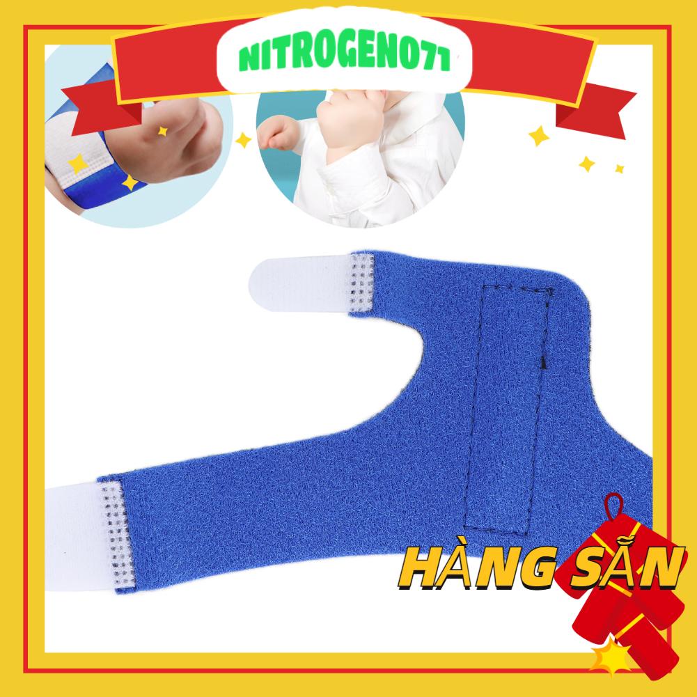 Nitrogen071 Bảo vệ ngón tay em bé Ổn định cái mềm Bộ ổn cho trẻ sơ sinh Nẹp hỗ trợ màu xanh