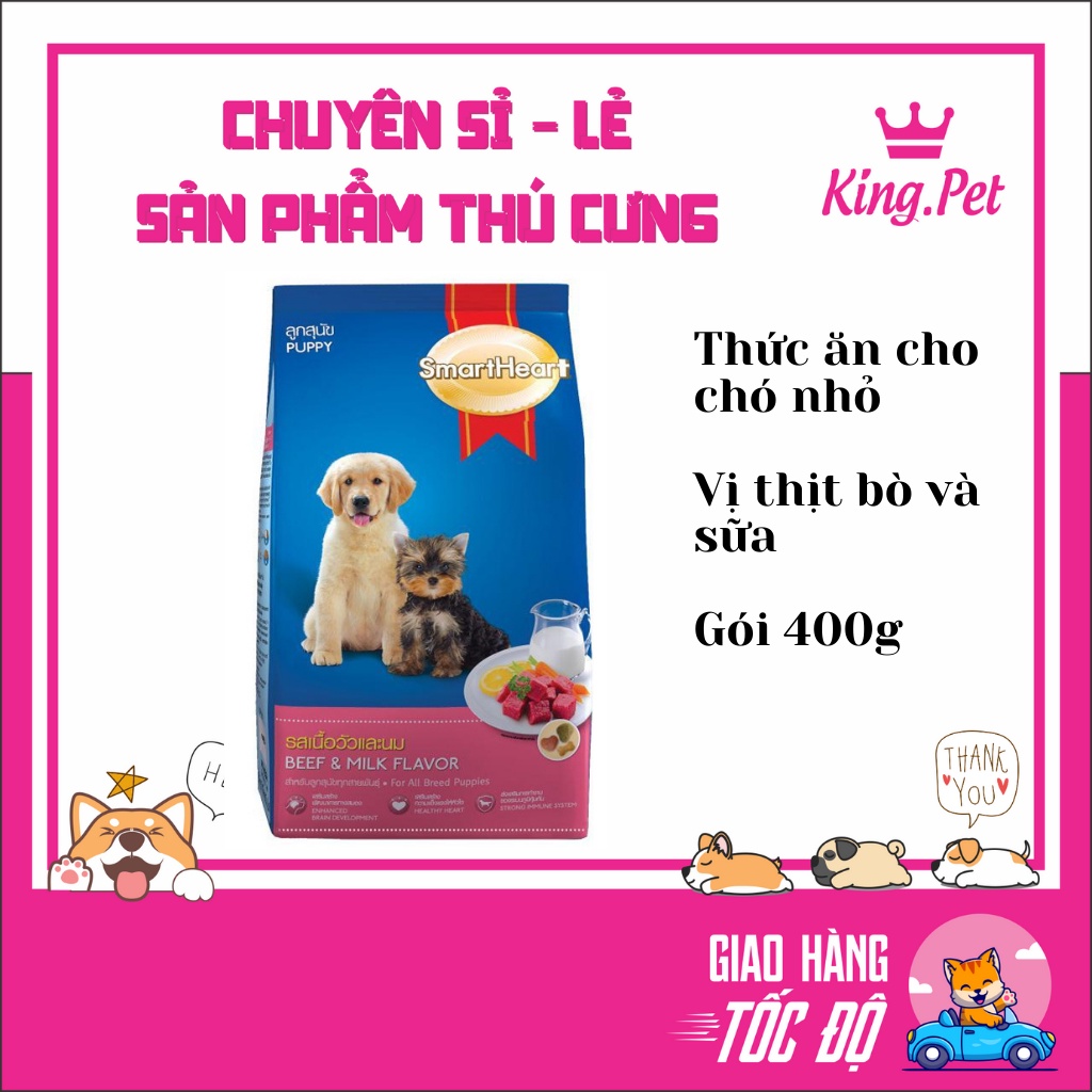 SMART HEARTH PUPPY- THỨC ĂN CHO CHÓ CON VỊ BÒ VÀ SỮA