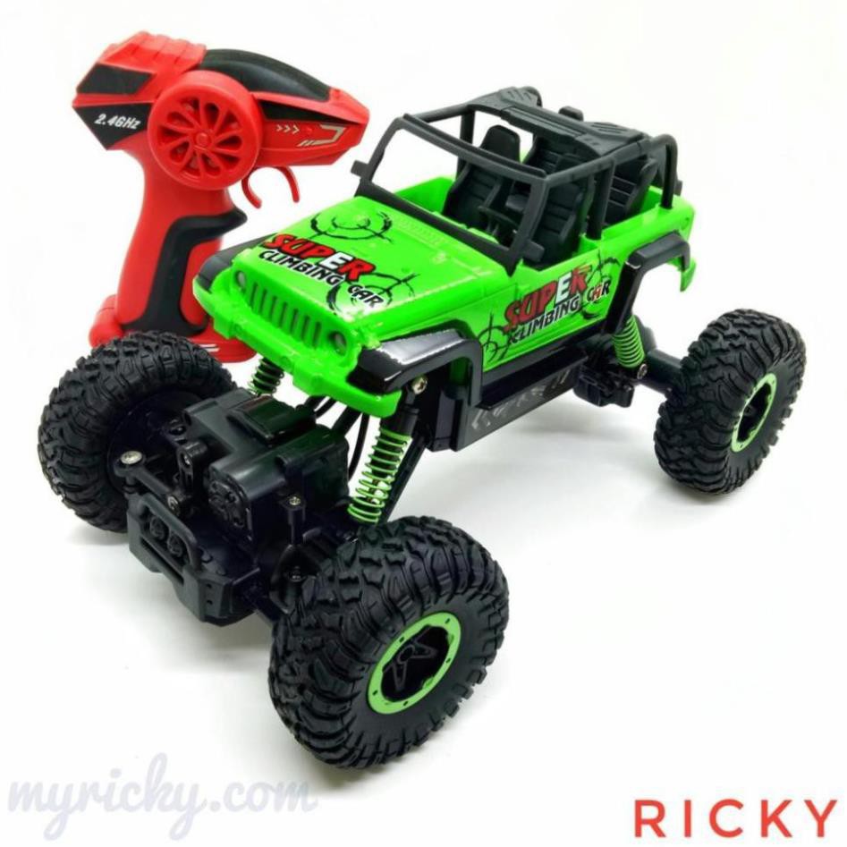 () Xe địa hình điều khiển 2 cầu  pin Sạc Super Climbing Carr scale  1:18