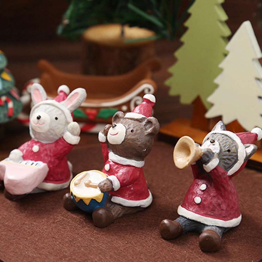 Mô Hình Ông Già Noel Mini Bằng Nhựa Dùng Trang Trí Cây Thông Giáng Sinh