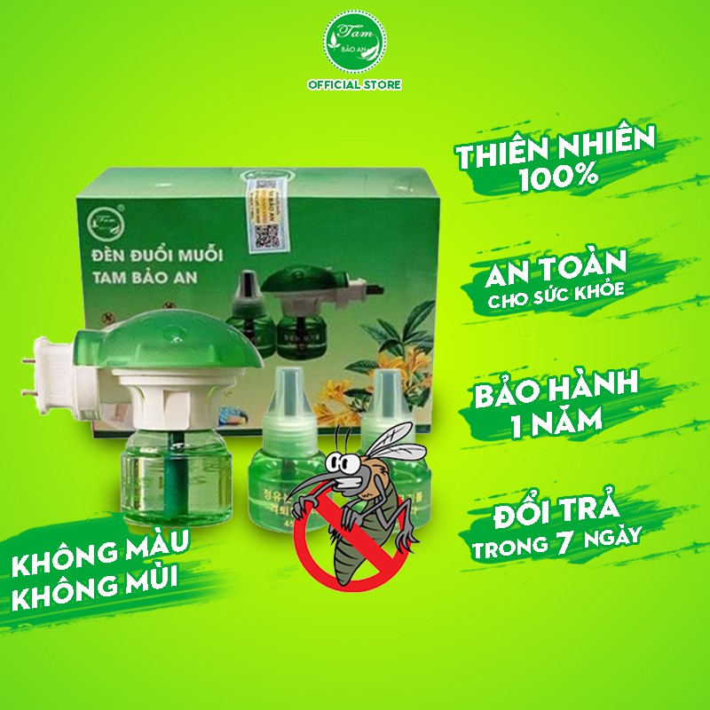 Đèn Đuổi Muỗi Xông Tinh Dầu Thiên Nhiên Tam Bảo An