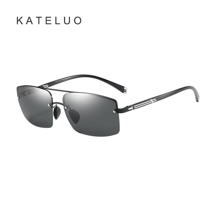 Kính Mát KATELUO 1912 Phân Cực Gọng Vuông Đổi Màu Chống Chói Dành Cho Nam