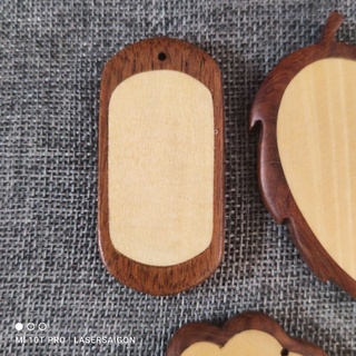 Phôi móc khoá gỗ 2 lớp hình đa dạng