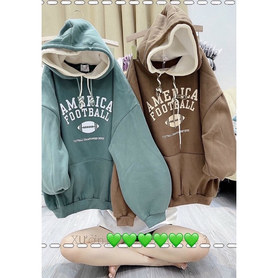 [ Rẻ vô địch ] Áo hoodie nỉ hai mũ - America