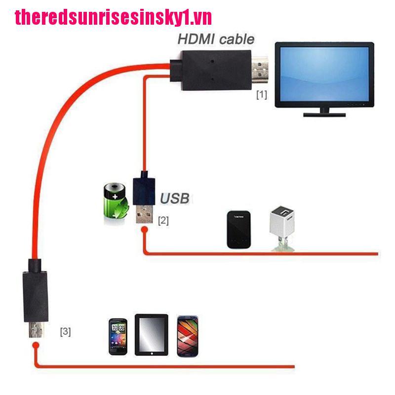 (3C) Giắc Chuyển Đổi Từ Micro Usb Sang Hdmi 1080p Hd Tv Cho Điện Thoại Android Samsung