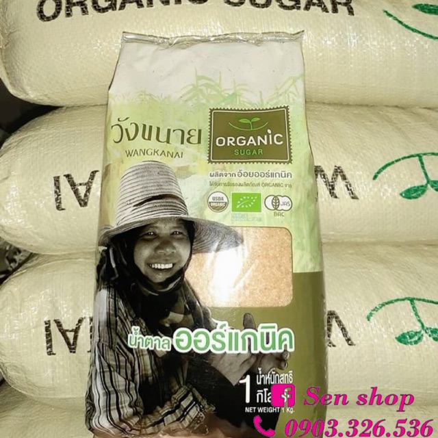 Đường mía hữu cơ Thái Lan Wangkanai 1kg