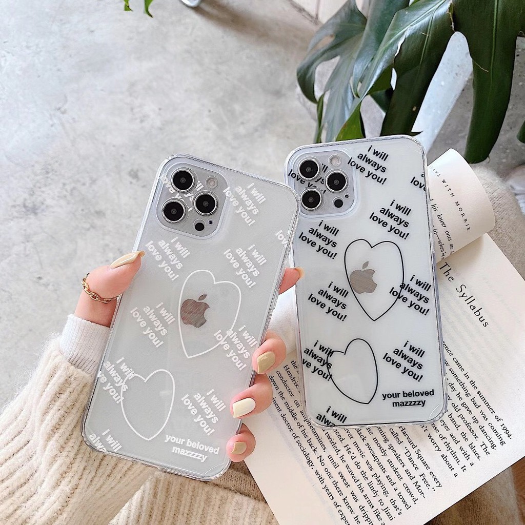 Ốp điện thoại TPU in hình trái tim cho Iphone12 / 12pro Max / 12mini / 7plus / 11pro Max / Xs Max / Xr | BigBuy360 - bigbuy360.vn